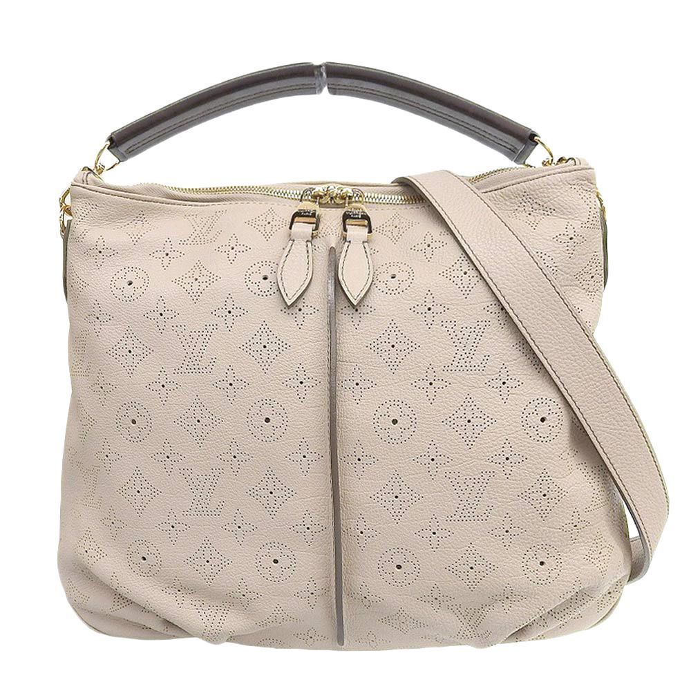 Louis Vuitton Mahina Leather Selene PM Shoulder Bag White